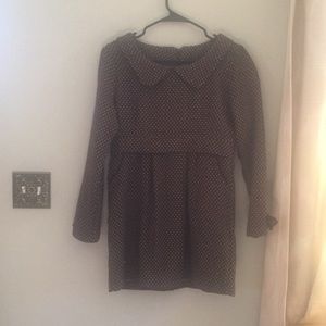 Vintage brown polka dot mini dress